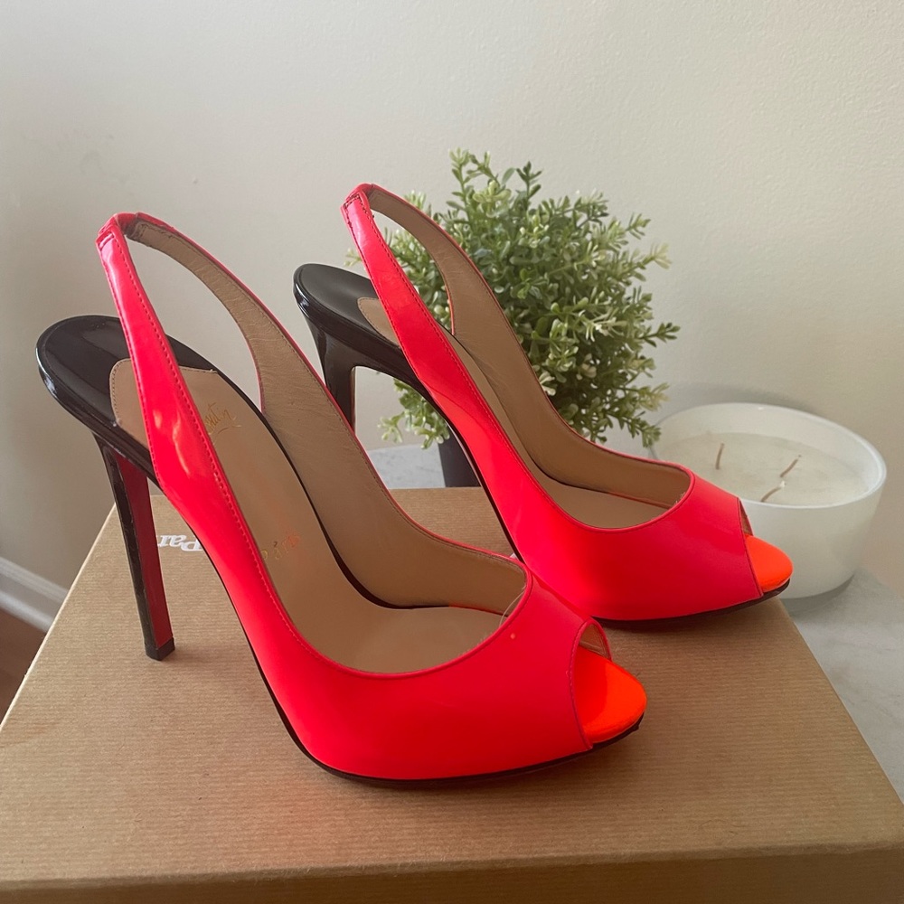 Christian Louboutin Clare slingback Pumps open toe - Picture 7 of 10